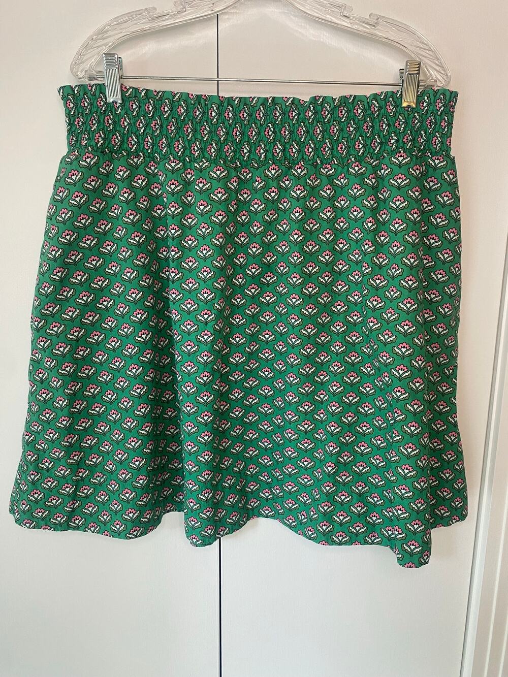 Boden Block Print 100% Cotton Mini Skirt Size 16/18 Boho Cottagecore